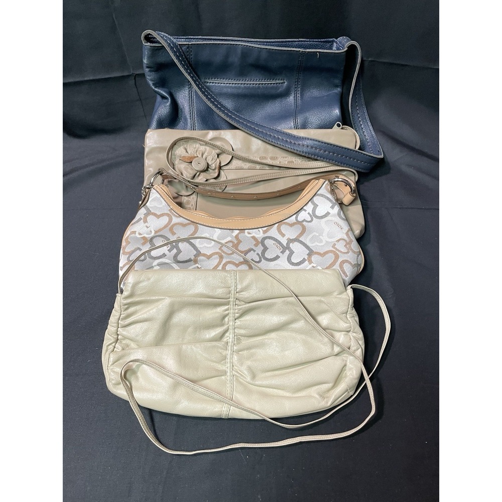 Lot 4 Women's Handbags The Sak XO XO Leather Shoulder & Crossbody Bags